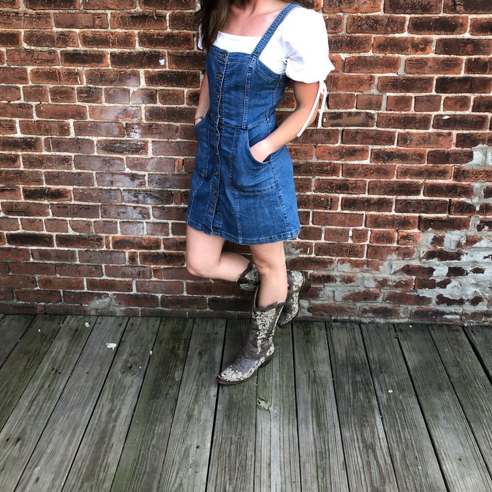 Denim mini bodycon dress
